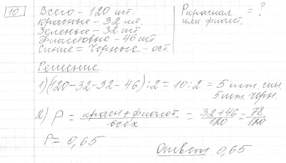 Решение задания 10, вариант 32, из сборника «ОГЭ 2024 математика Ященко 36 вариантов»