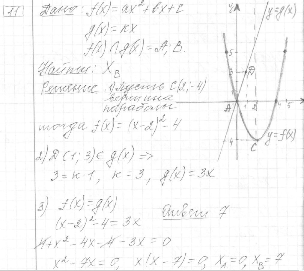 Решение задания 11, Демоверсия ЕГЭ 2025 математика профильный уровень