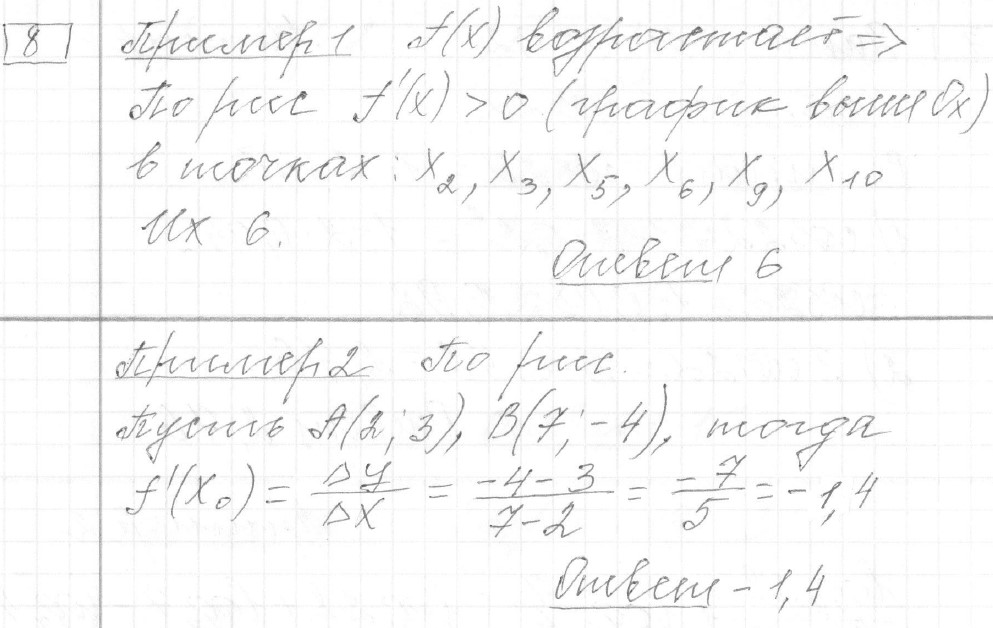 Решение задания 8, Демоверсия ЕГЭ 2025 математика профильный уровень