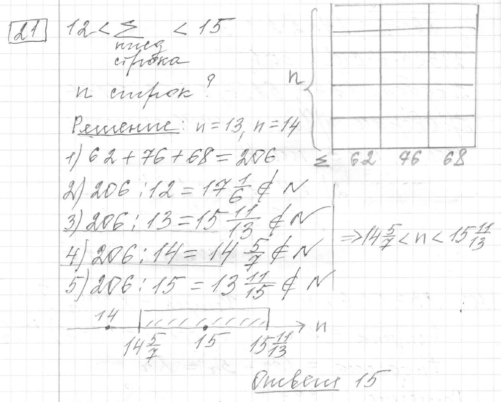 Решение задания 21, вариант 13, из сборника «ЕГЭ 2024 математика базовый уровень Лысенко 40 вариантов»