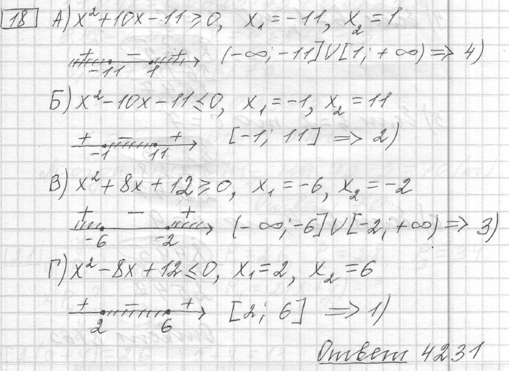 Решение задания 18, вариант 18 из сборника ЕГЭ 2024 математика базовый уровень Лысенко 40 вариантов