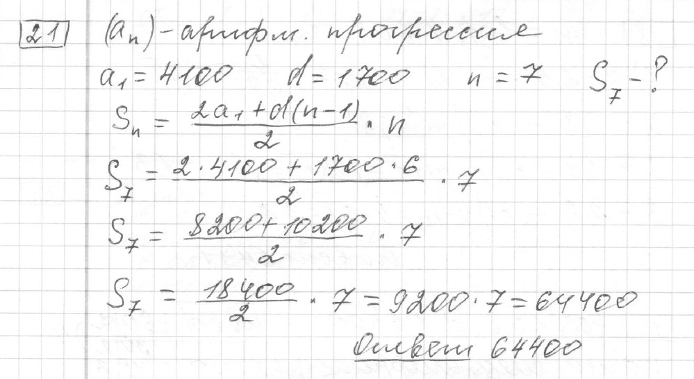 Решение задания 21, вариант 21, из сборника «ЕГЭ 2024 математика базовый уровень Ященко 30 вариантов»