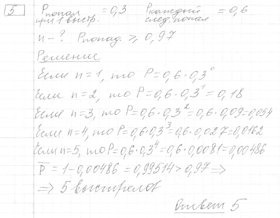 Решение задания 5, вариант 36, из сборника «ЕГЭ 2024 математика профильный уровень Ященко 36 вариантов»