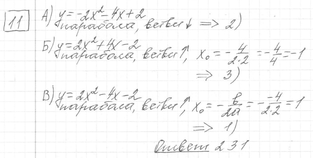 Решение задания 11, вариант 10 из сборника ОГЭ 2024 математика Ященко 36 вариантов