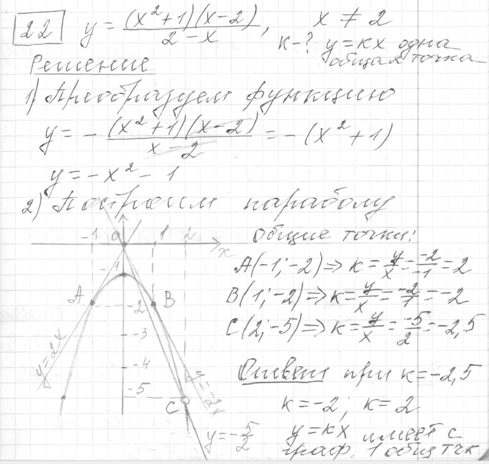 Решение задания 22, вариант 5, из сборника «ОГЭ 2024 математика Ященко 36 вариантов»
