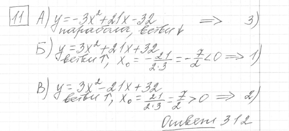 Решение задания 11, вариант 9, из сборника «ОГЭ 2024 математика Ященко 36 вариантов»